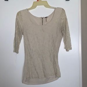Lacey white top